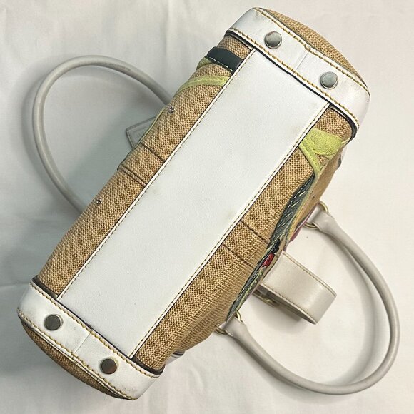 Coach Vintage Ladybug Applique Boxy Straw Tote Limited Edition 2004 Natural 4439 - Picture 12 of 14